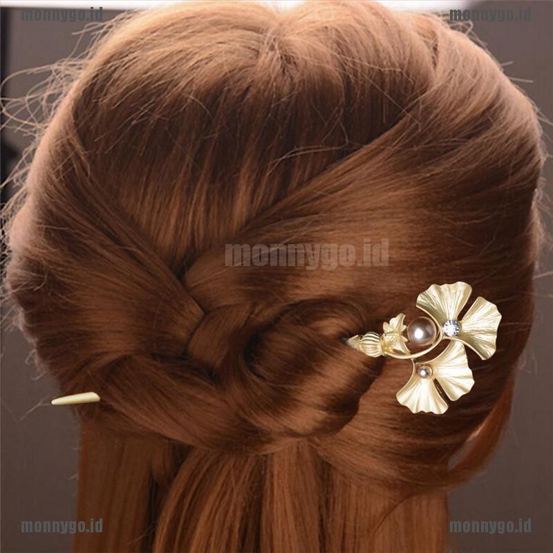 nynygo Jepit Rambut Bridal Aksen Bunga Daun Mutiara nynygo Jepit Rambut Bridal Aksen Bunga Daun Mutiara