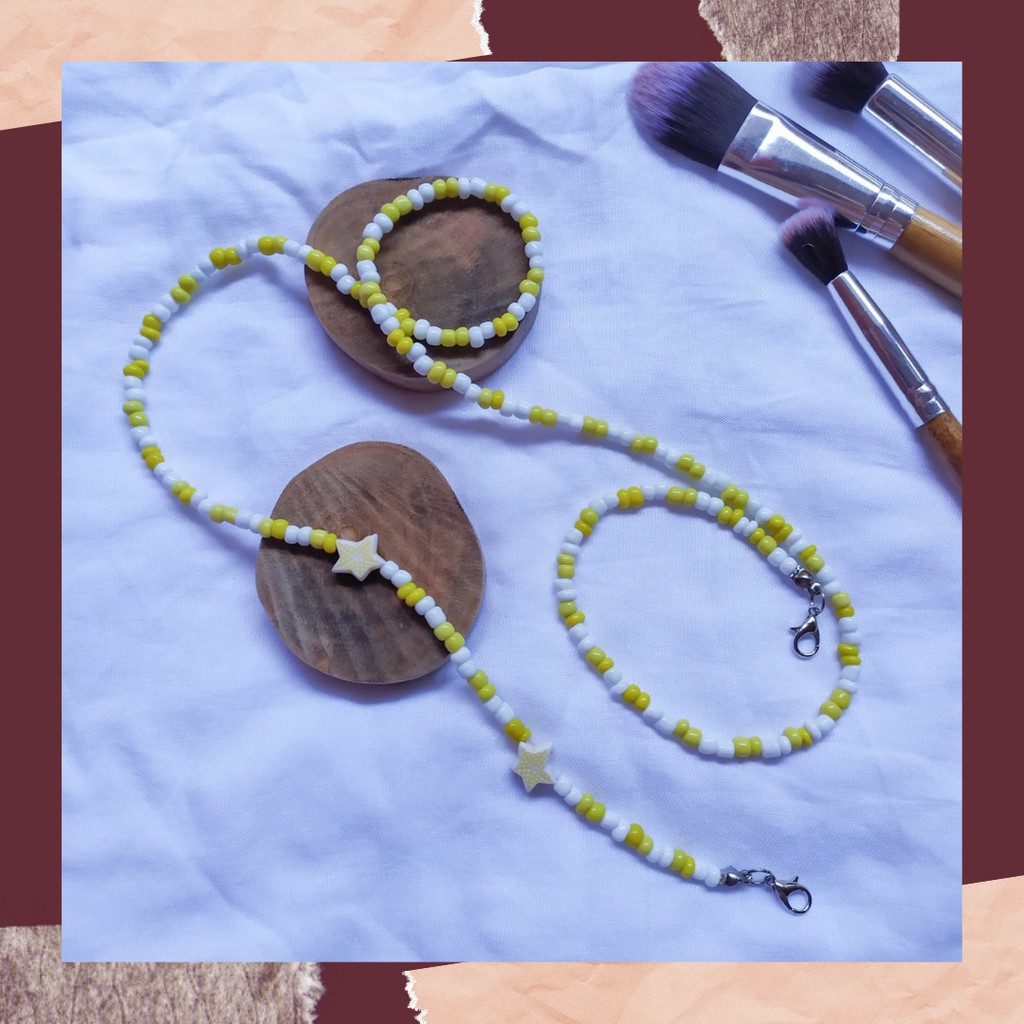 Strap Mask Manik Gemoy / Strap Masker Kalung Manik-Manik / Strap Masker Korea