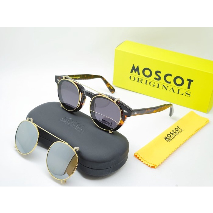 kacamata sunglasses pria wanita Moscot Lemtosh Clip On Polar Size L