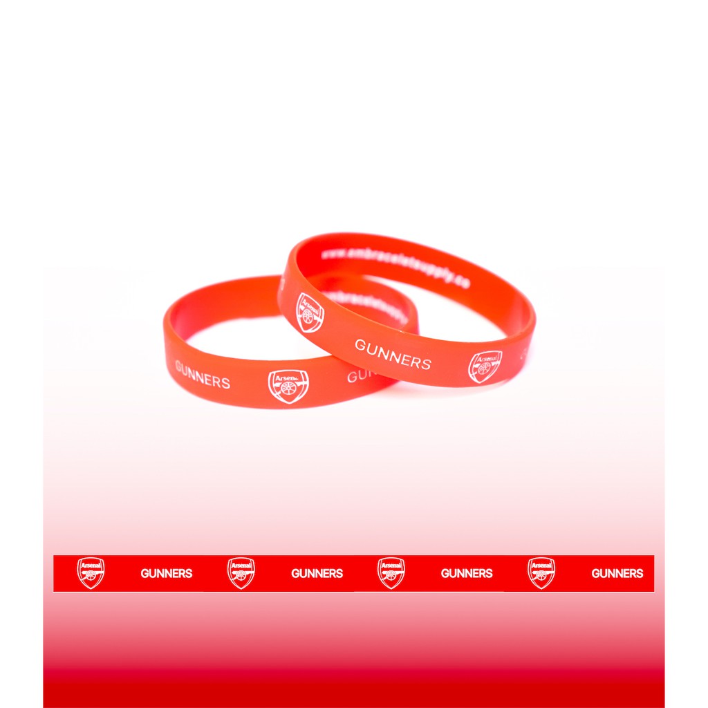 ARSENAL- Red | Gelang Karet Silicone | Gelang Fashion | Wristband | Bracelet