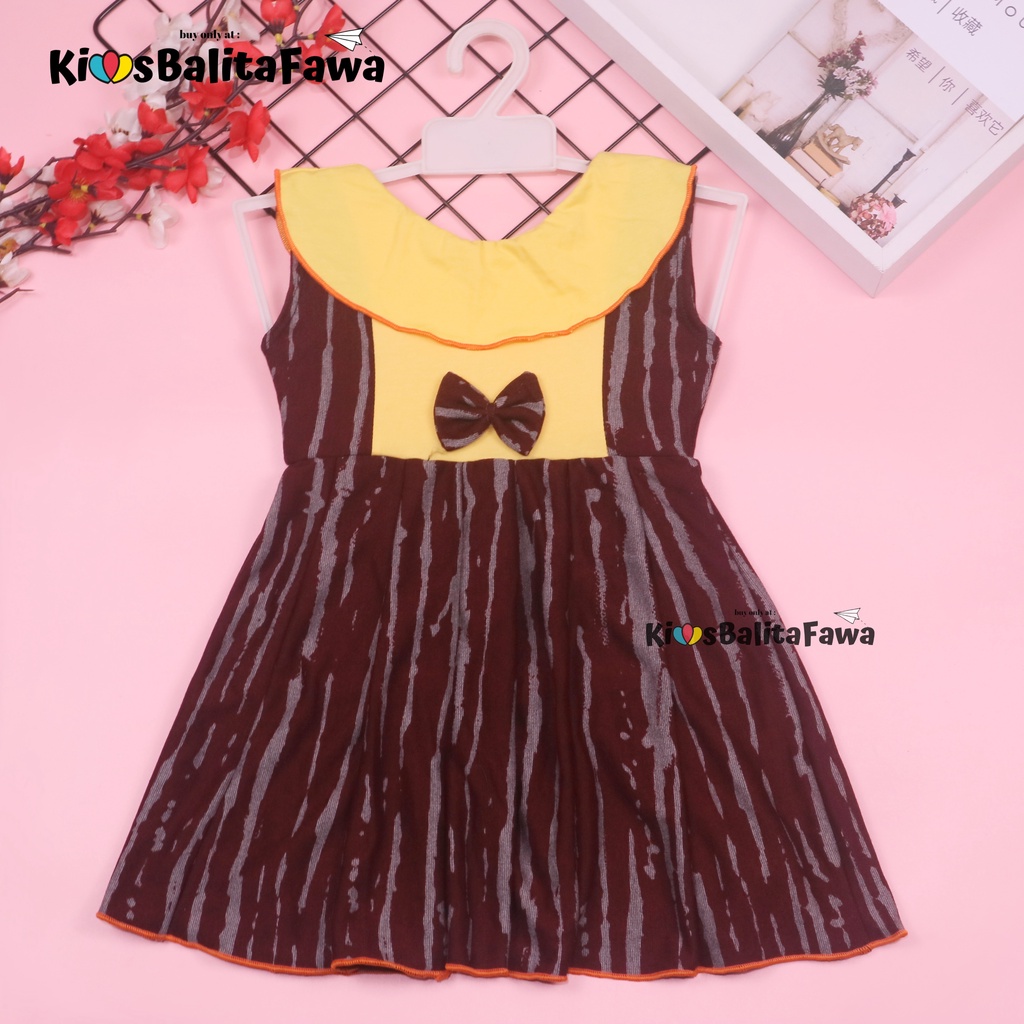 (Batik) Dress Cantika uk 3-4 Tahun / Dres Anak Perempuan Model Yukensi Baju Pesta Cewek Motif Modern