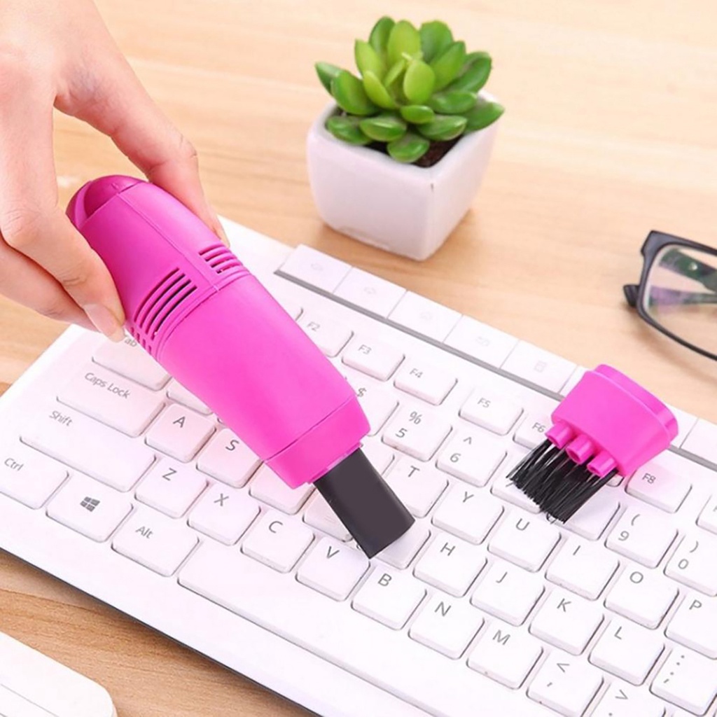 (Huluboy) Vacuum Cleaner USB Praktis 6 Warna Untuk Membersihkan Keyboard Laptop / Printer