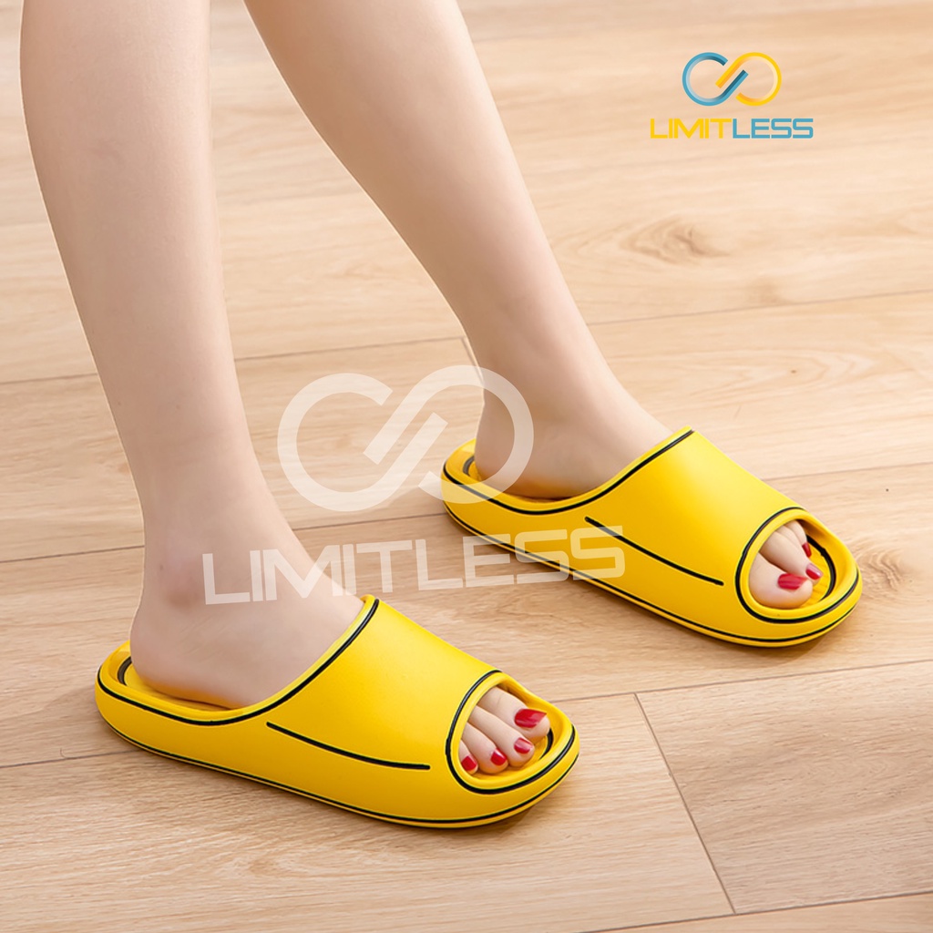 Sandal Selop Cartoon Cewek Dewasa Limitless Sandal Rumah Sendal Anak Karet Slip On Tahan Air Cute Terbaru