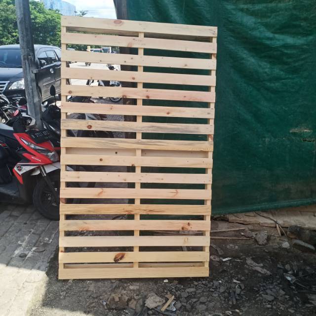  PALET  KAYU  TATAKAN KASUR  200X120X12CM DI VERNIS Shopee 