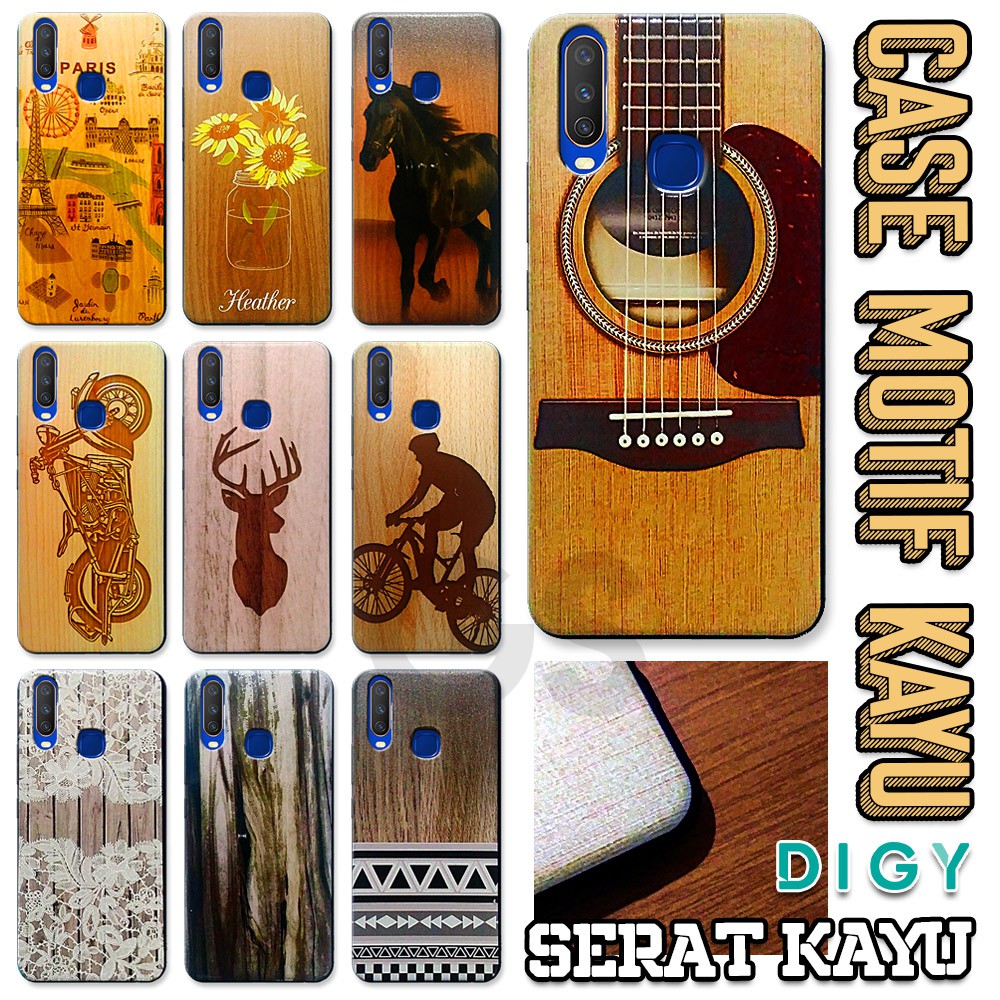 Realme C11 Case Motif Kayu Hardcase TPU casing hp model cowok cewek