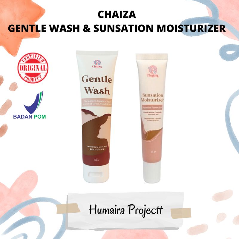 Chaiza Sunsation Moisturizer Sunscreen 20 gr/Chaiza Gentle Wash 100ml