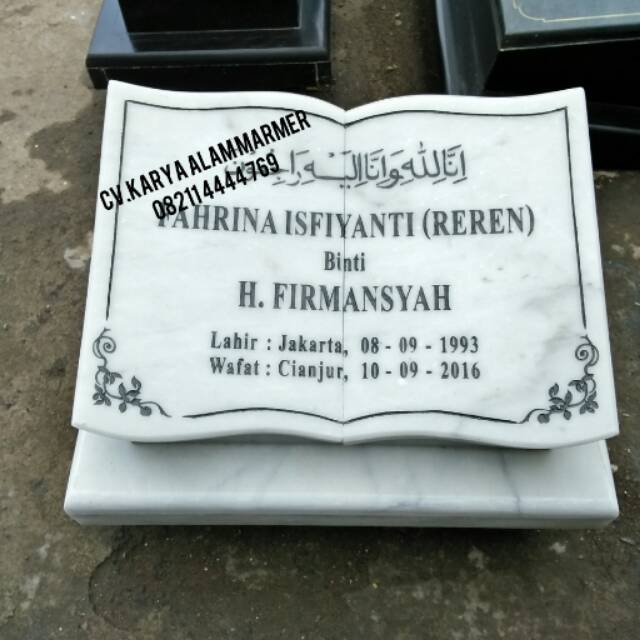 Batu nisan murah model buku