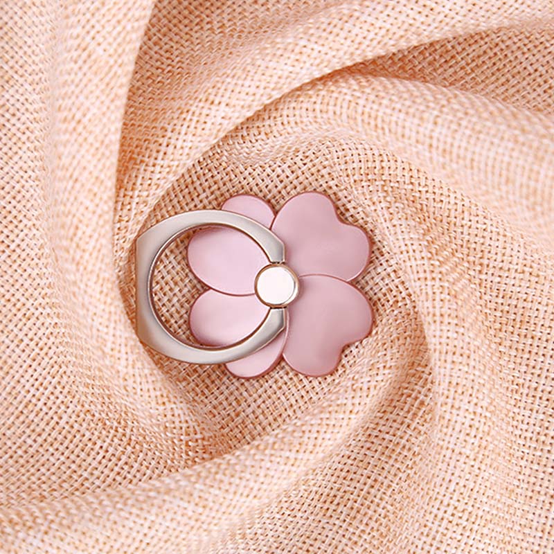 Universal Smart  Four-leaf Clover Holder Ring Finger Socket Stand Cell Phone