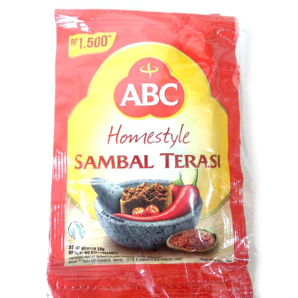 Abc Homestyle Sambal Terasi isi 20gr isi 10pcs