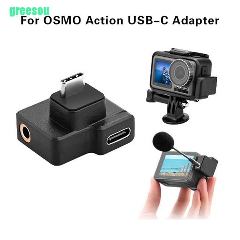 Gs Adapter Usb-C Ganda Original Dji Cynova Osmo Action 3.5mm Untuk Kamera Action