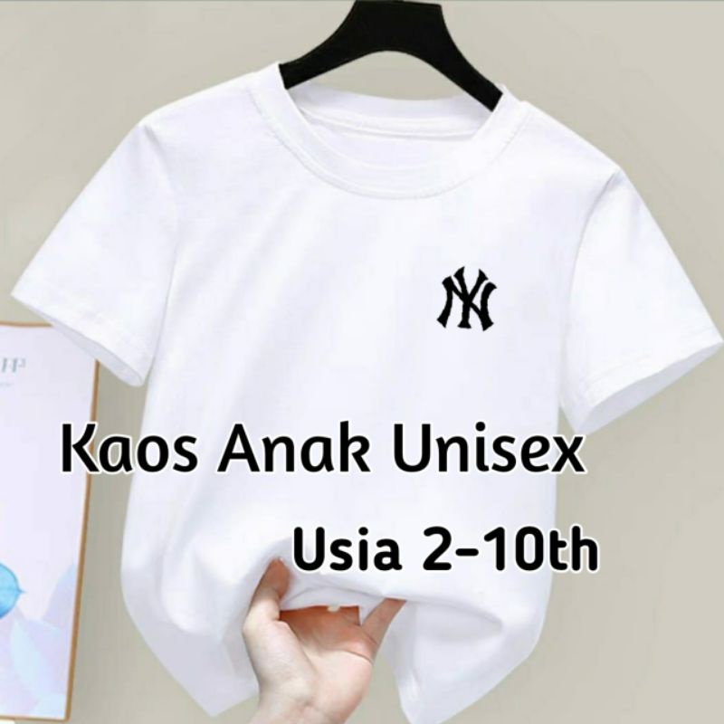 Kaos Anak YN Kaos Anak Unisex Cwo/Cwe Usia 2-10th Baju Oblong Anak