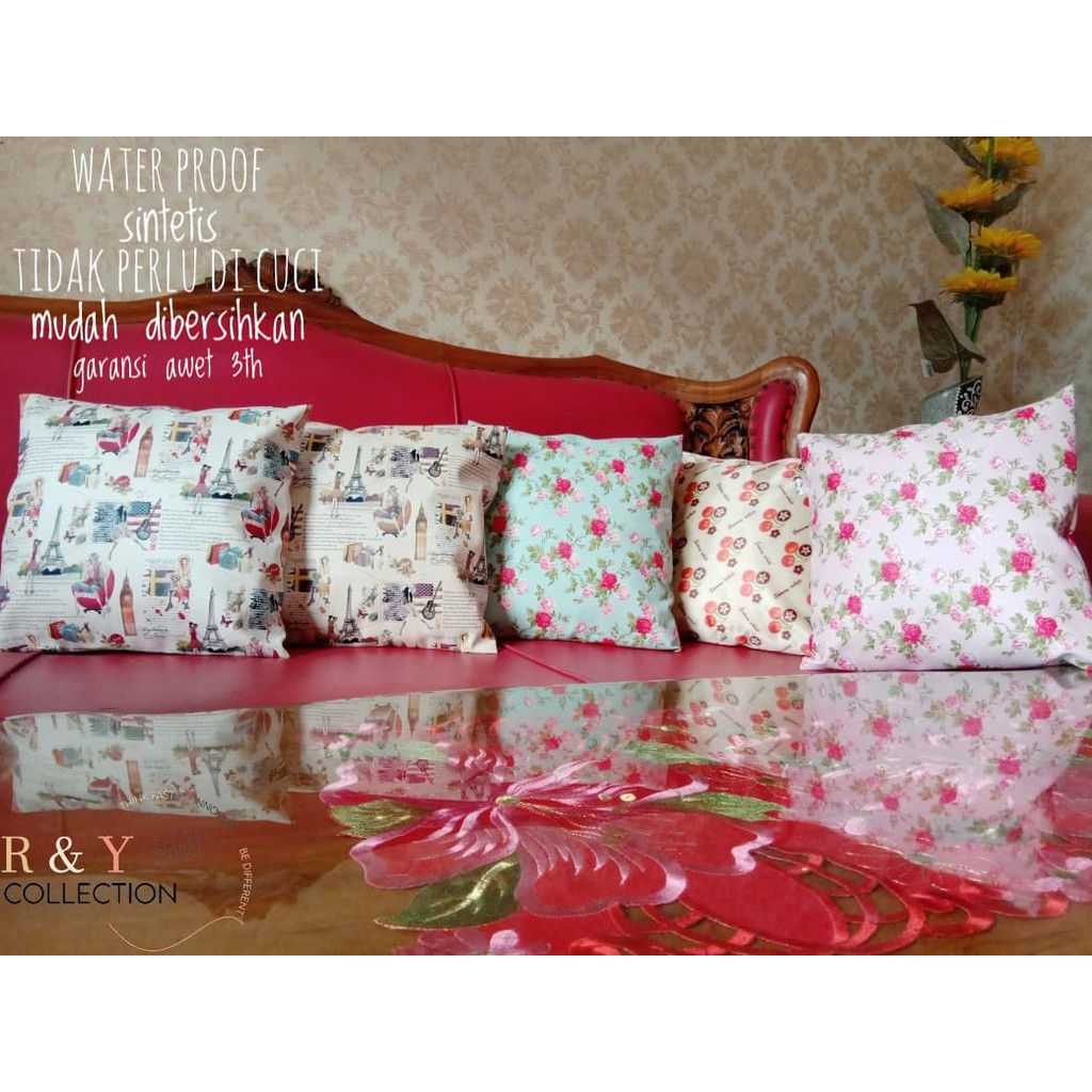 sarung bantal kursi sofa yoga sintetis 40x40