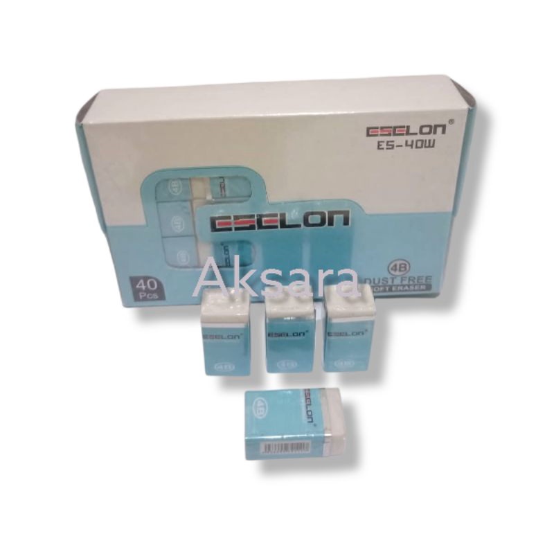 

SATU PACK ( 40 PCS ) Eraser Stip Setip Penghapus Pensil Kecil Putih Merek Eselon
