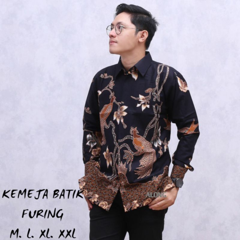 Kemeja Batik Pria Berfuring mewah