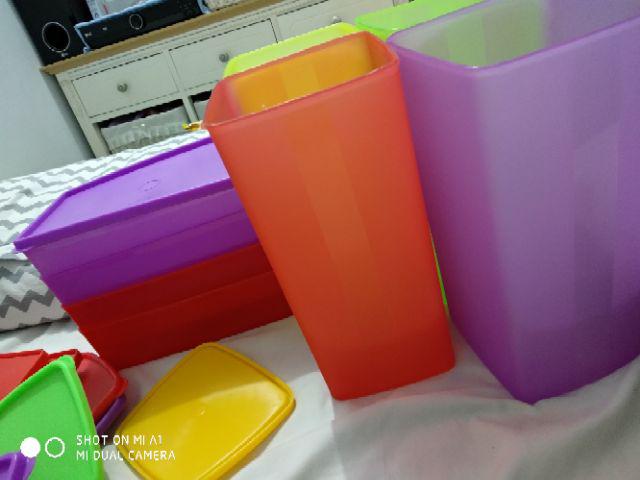[indra Houseware]paket Toples Plastik Kotak Makan Set Isi 8pcs/toko$$