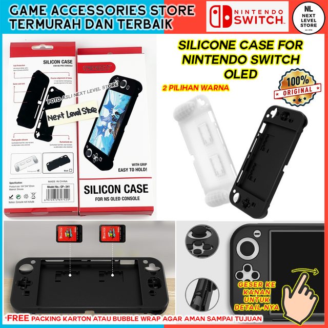 Silicone Case Nintendo Switch OLED PGTECH ORIGINAL Premium Protection -ada 2 pilihan warna - pilih di variasi