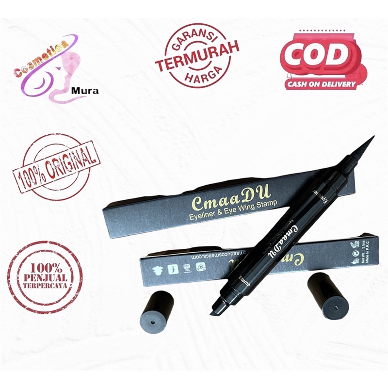 𝑖,𝑏𝑥 [ SUAKE // AMYS DIARY EYELINER STAMP ] amy's diary eyeliner stamp termurah || CMMADU Eyeliner Stamp Cat 2 in 1 Original Spidol Mata Import