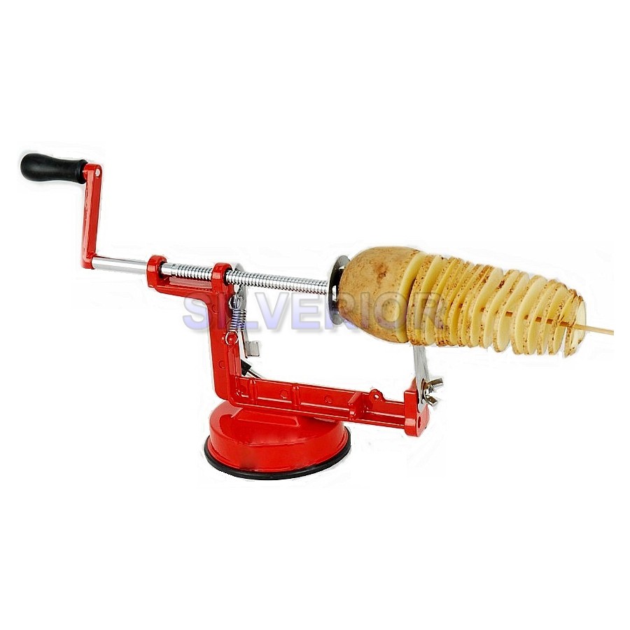 Alat Engkol Putar Potong Iris Pembuat Sate Kentang Spiral Potato Skewer