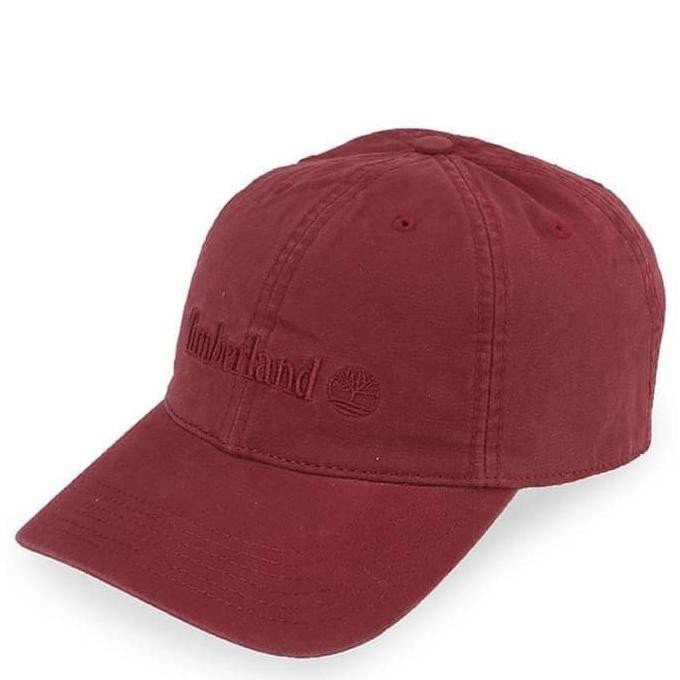 Topi Timberland Clasic Logo Baseball Cap Red Wine Original Fashion Pria | Topi Pria | Topi Baseball