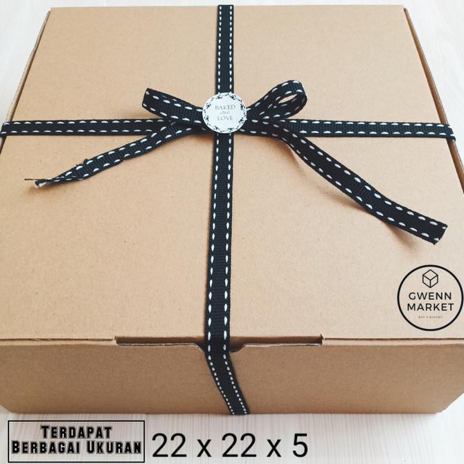 

Hot Item Dus Kue Kotak Kue Kotak Pizza Box Brownies Box Roti Corrugated 22X22X5