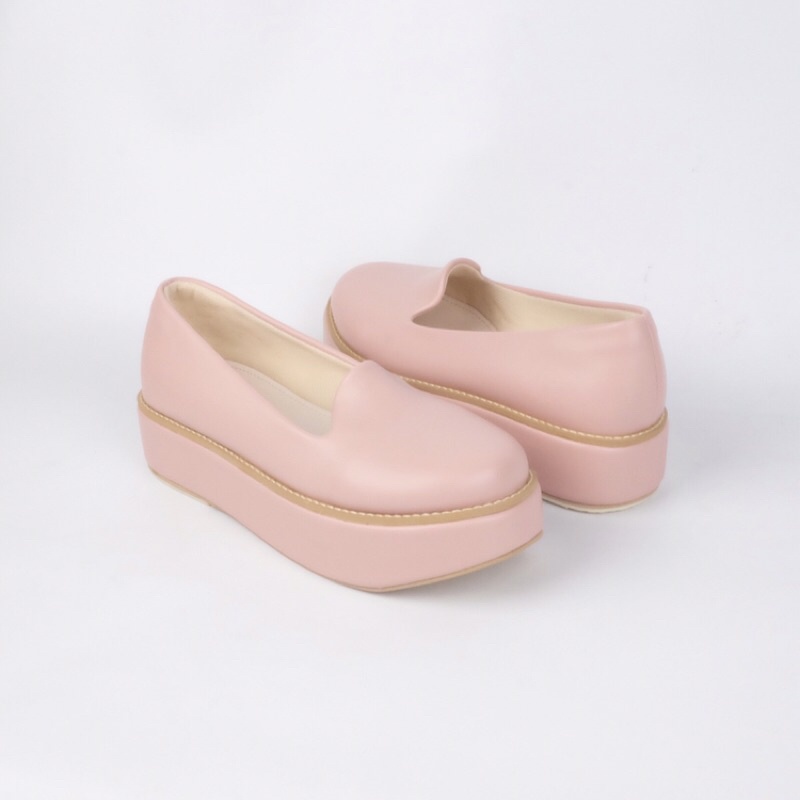 [SIAP KIRIM] BRShoes69 Pink Sepatu Wedges Casual Wanita