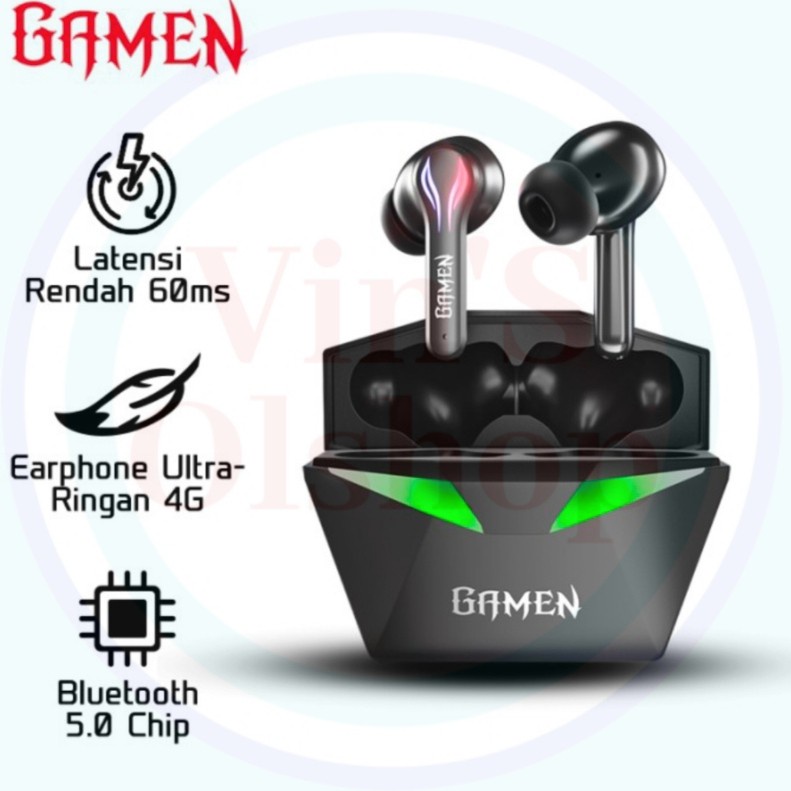 Gaming TWS Gamen Sirens 2 Bluetooth 5.0 Resmi/Headset Gaming Bluetooth