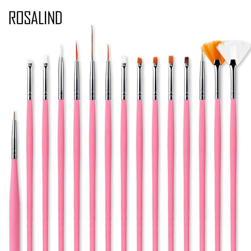 Rosalind Brush Set 15 pcs Kuas Nail Art Penghias Kuku Bagus Murah