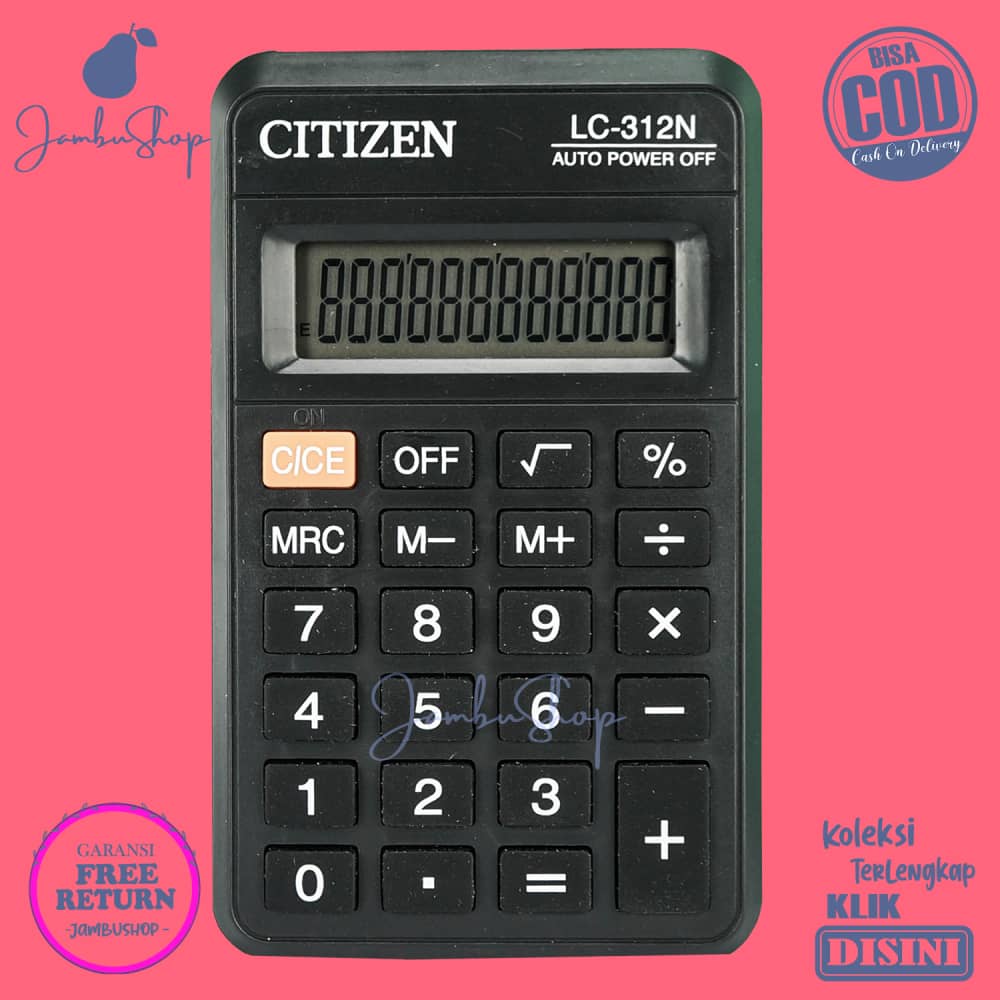 

Kalkulator Basic Peralatan Kantor Minimalis Berkualitas Hitam Citizen LC-321N Praktis