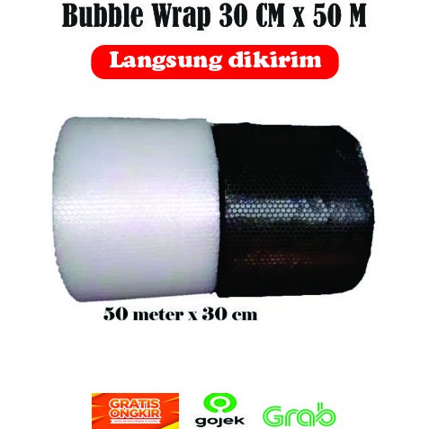 BUBBLE WRAP 60CM X 50M HITAM BENING SELALU READY