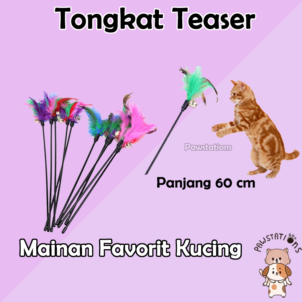 Tongkat Penggoda Kucing Tongkat Kucing Tongkat Mainan Kucing Stik Penggoda Kucing Stick Kucing