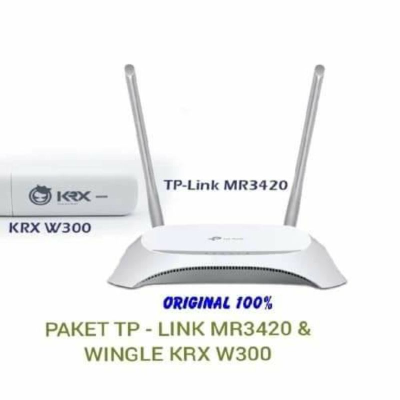 Router TP LINK MR3420+Modem USB BLAZZ KRX300 - 4G All Operator