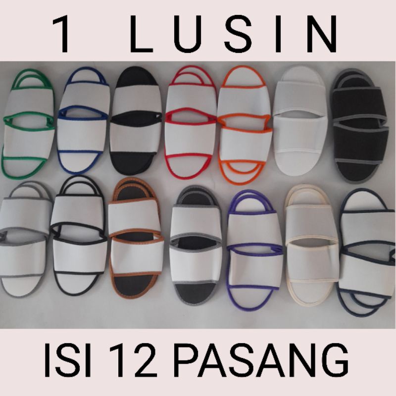 SLIPPERS #SANDAL LANTAI# SANDAL HOTEL #SANDAL SALON #KLINIK #SOVENIR DLLISI 12 PASANG