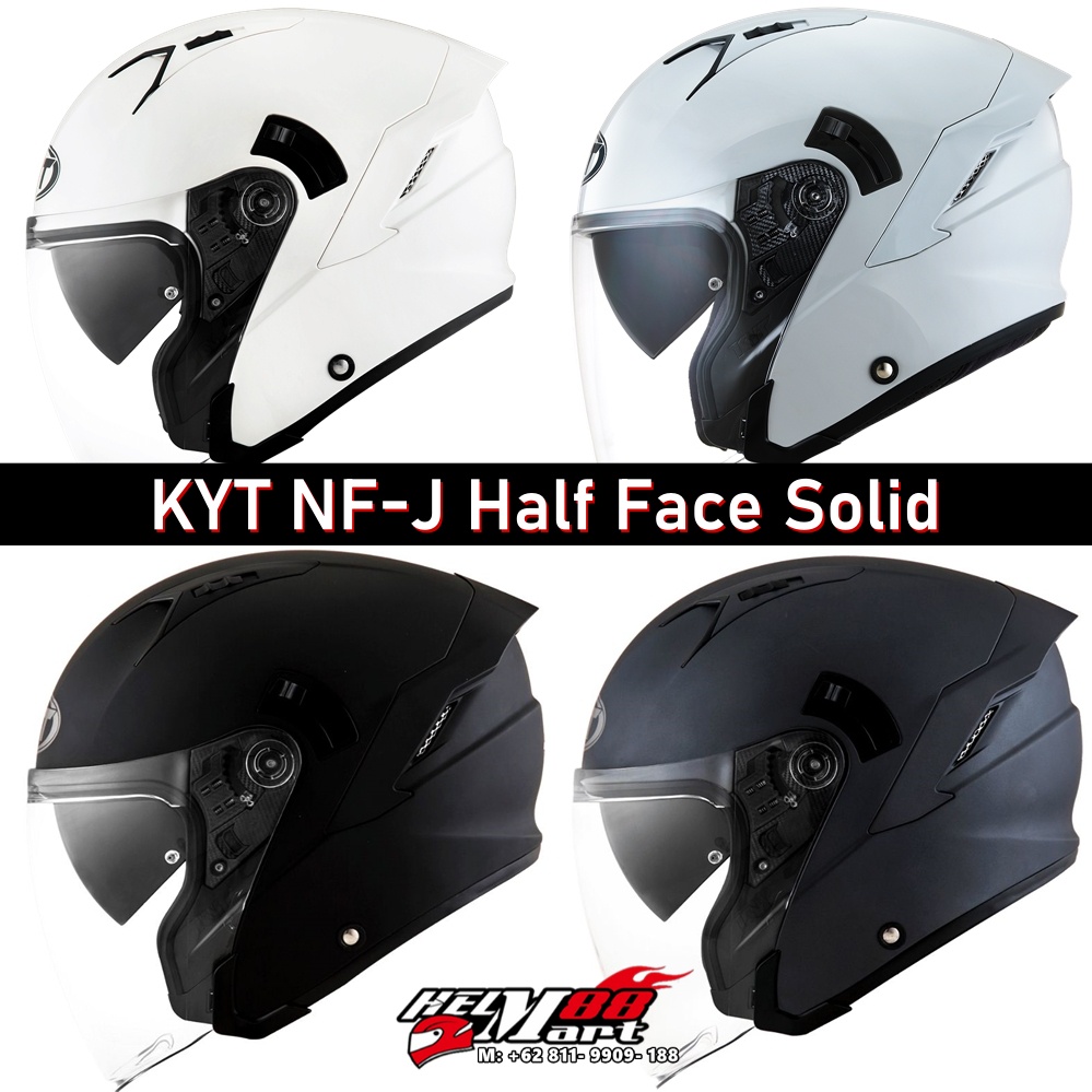 Jual Helm KYT NFJ Polos Helm Half Face KYT NFJ Solid KYT NF J (ONGKIR