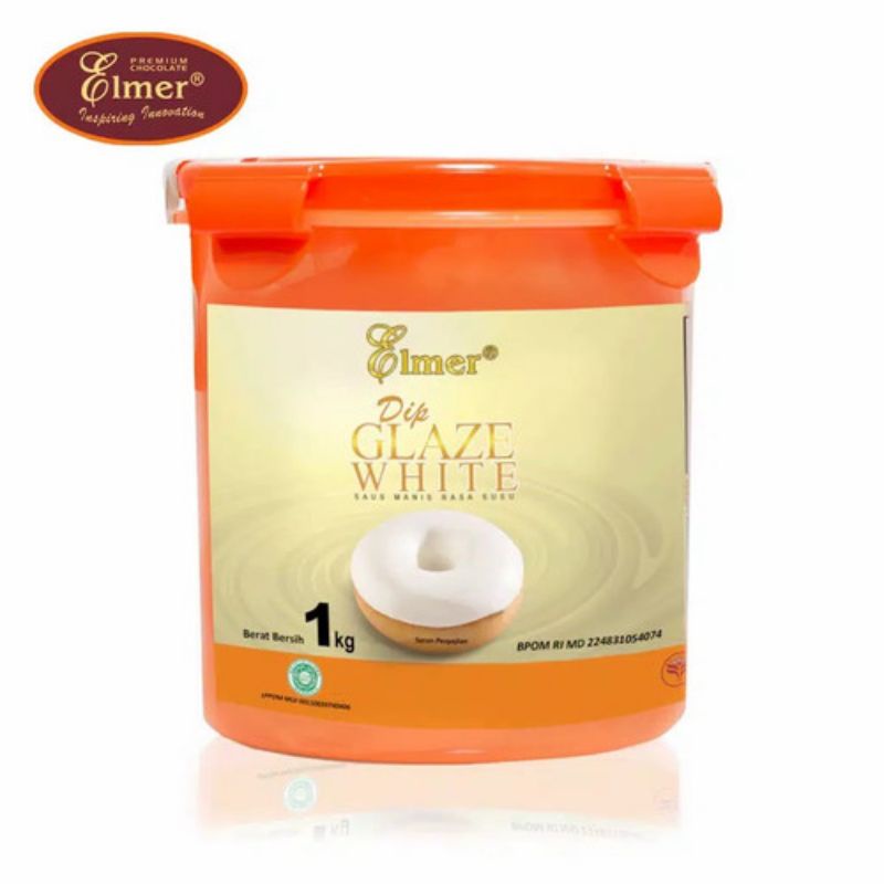 

ELMER DIP GLAZE WHITE/VANILA 1KG TOPPING/ISIAN/DONAT/ROTI/CAKE DLL