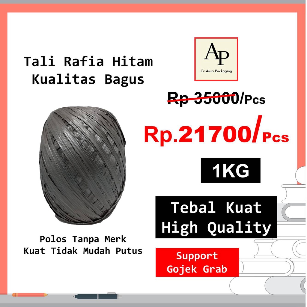 

Tali Rafia 1kg Rapia Plastik Tebal Kuat Polos Tanpa Merk Bahan Premium Kualitas Bagus