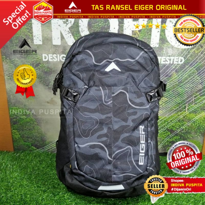 PROMO | BIG SALE  Tas Ransel Laptop 𝝚𝝞𝗚𝗘𝗥  Aldous 20 Backpack Black Diskon Garansi Original