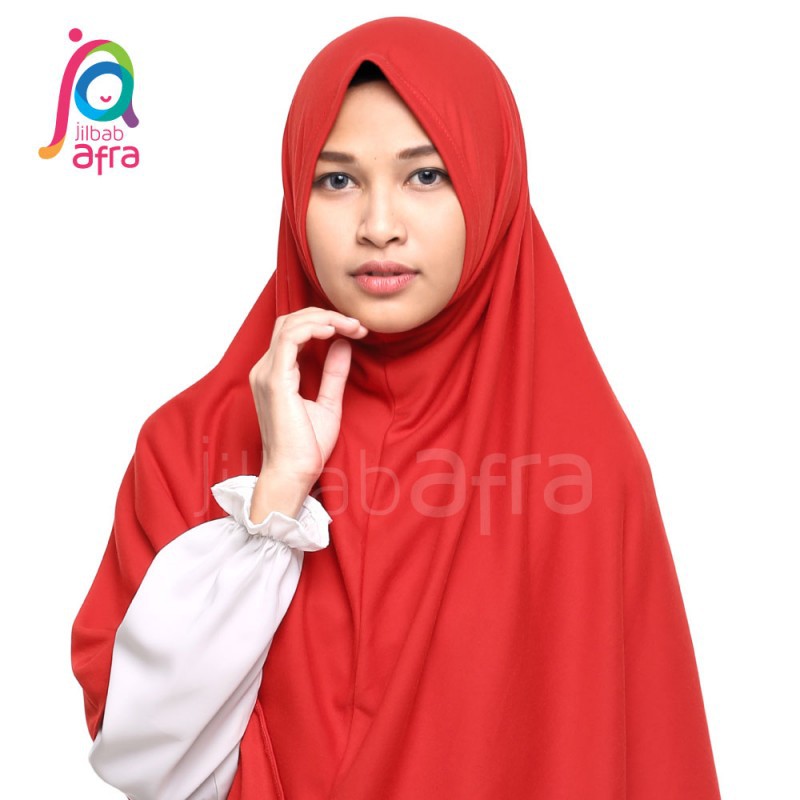 Jilbab Instan Nonpet Syifa Warna Merah Cabe Jilbab Afra