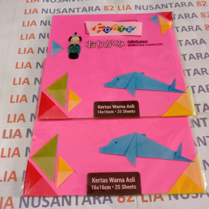 

kertas origami uk 16 x 16 warna isi 25 sheets