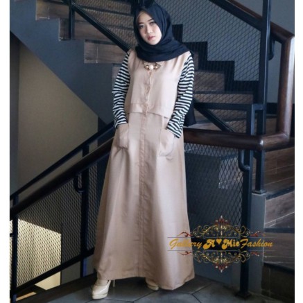 AYO BORONG | TERMURAH GAMIS SYARI REMAJA "INJI DRES 100% ORIGINAL " bahan moscrepe ld 102 pb138