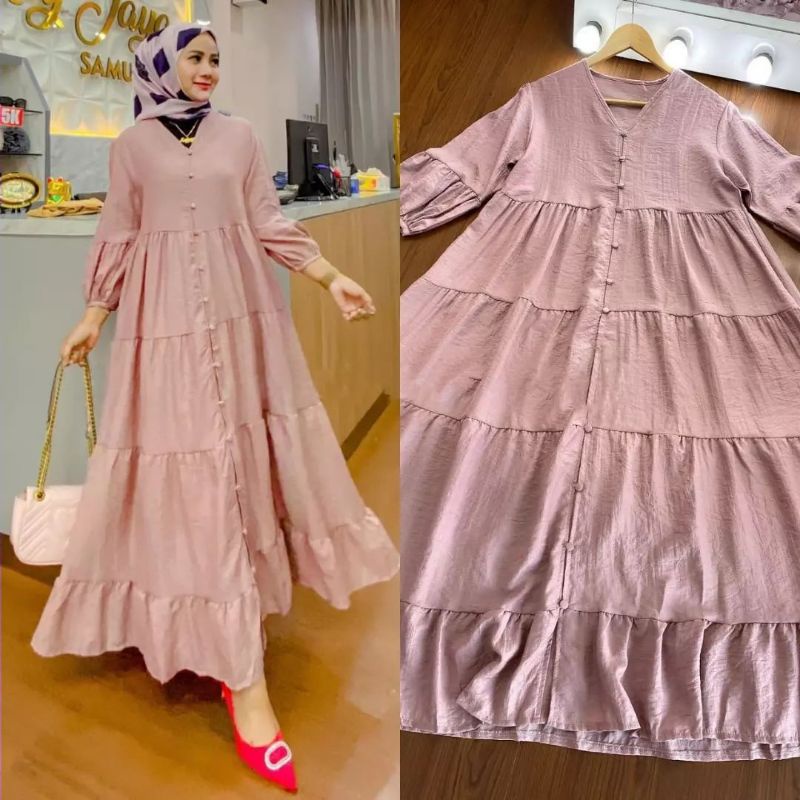 MIDI DRESS POLOS KANCING AKTIF DRES TERLARIS MIDI DRES TERBARU 2022 DRESS BUSUI BAJU GANTUNG WANITA REMAJA MIDI DRES CASUAL OUTFIT TERMURAH BAJU WANITA KEKINIAN DRES MASAKINI BAJU TUNIK LEBARAN