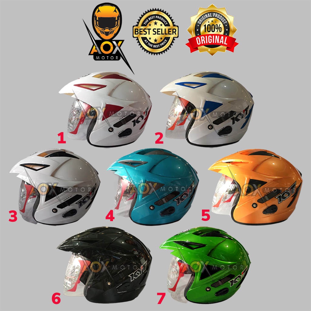 Helm KYT Scorpion King R Solid/Polos Halfface (Ongkir 2kg)