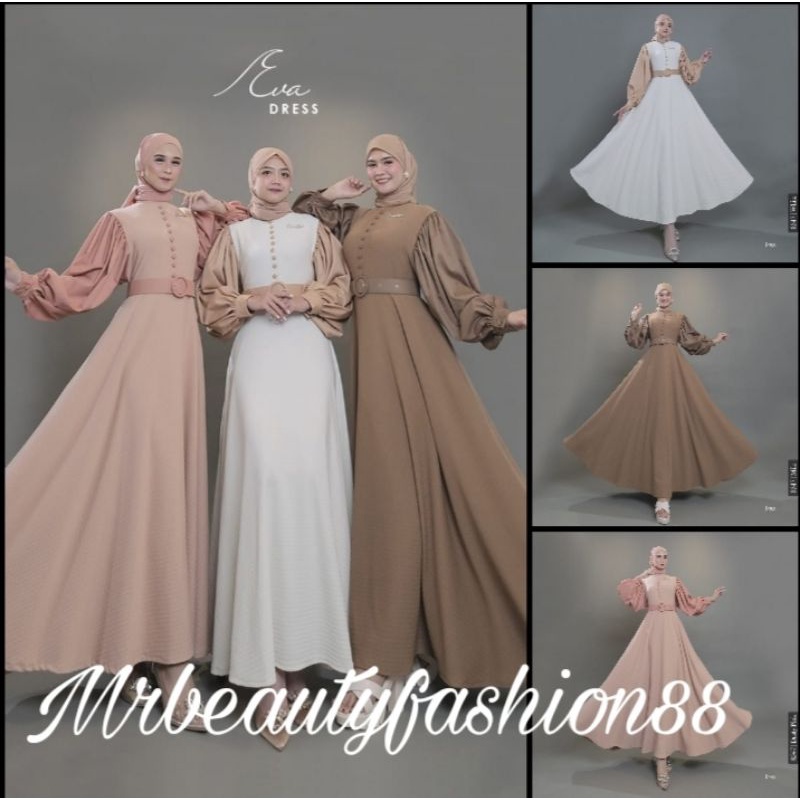 EVA GAMIS DRESS - MRBEAUTYFASHION88 - FASHION HIJAB - BUSANA MUSLIM WANITA - MISSKAMIHIJAB