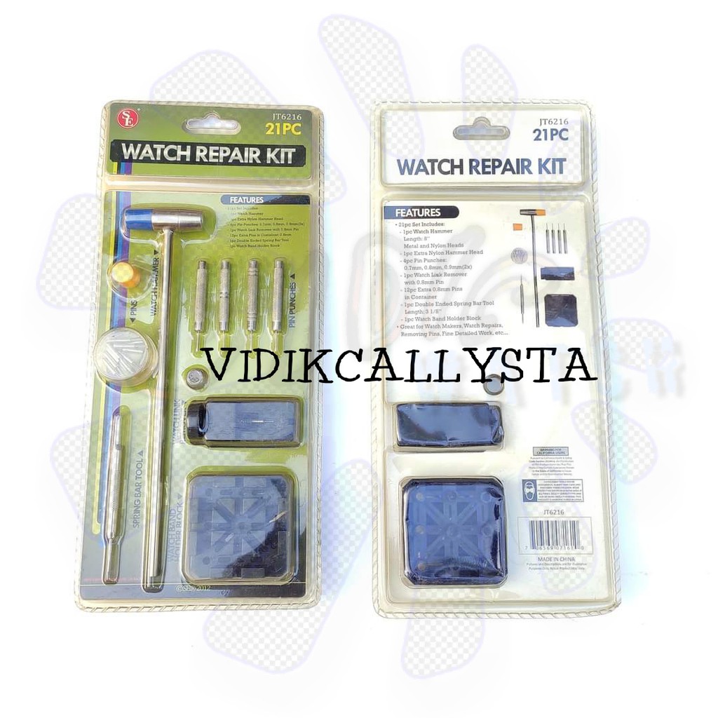 Watch Repair Kit Alat Reparasi jam tangan Pemotong Potong Rantai jam Tangan T21 FULSET Lengkap