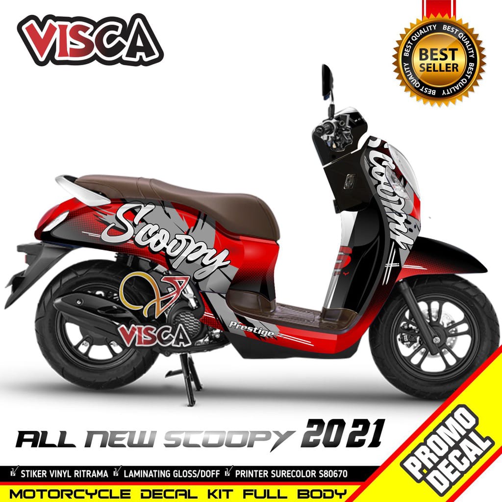 COD / Bayar Ditempta Decal Scoopy 2021 Striping Fullbody Scoopy 2021StikerMotor Honda Scoopy 2021 Pr