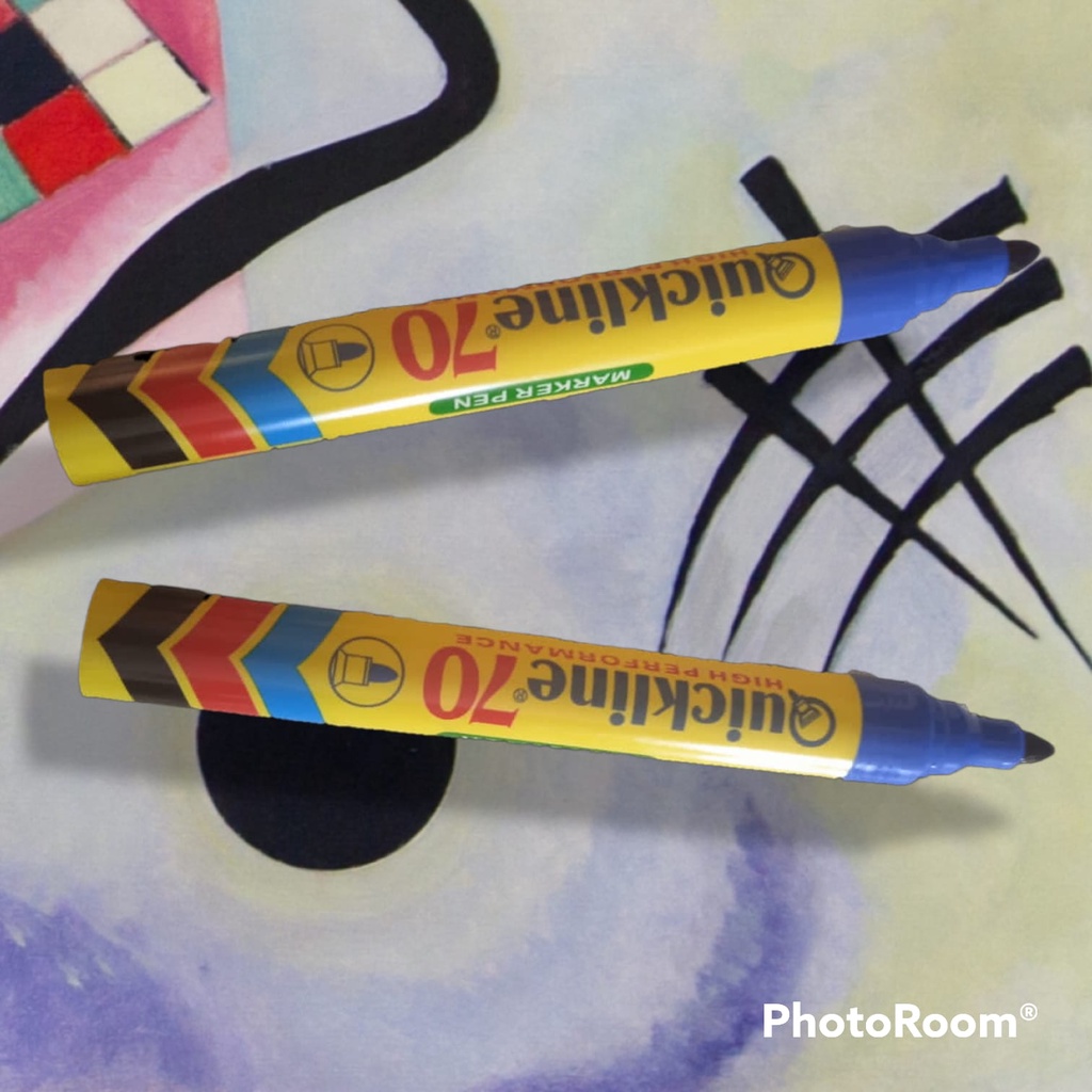 MR DOLLAR P-3  SPIDOL PERMANEN BIRU MARKER STATIONERY  Quickline 70 Marker Pen