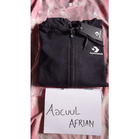 Zipper Hoodie Converse Chevron Black, Original Resmi PT MAP