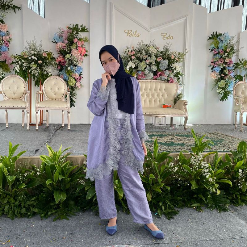 Setelan Kulot Viscose Wanita / Set Pesta Kondangan / Pakaian pesta mewah wanita