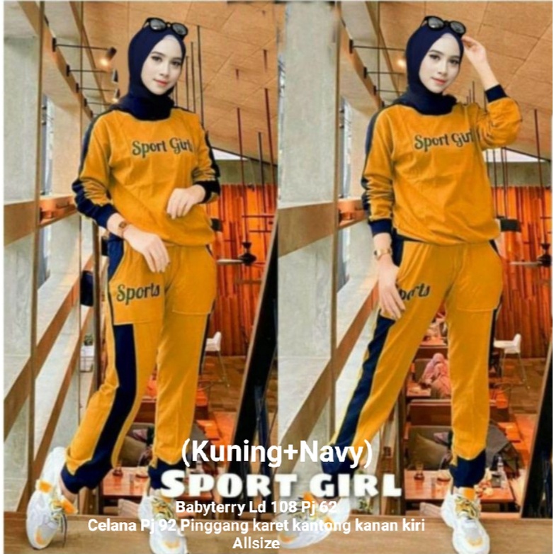 COD☑️PAKAIAN SET WANITA/SET SPORT GIRL/3 SIZE(L-XL-XXL)PAKAIAN TRAINING SET/SET WANITA/SET KEKINIAN/GOOD QUALITY