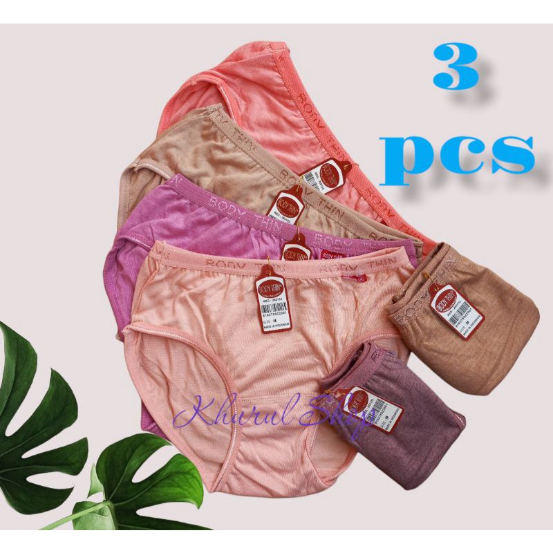 CD BODY THIN perempuan dewasa/cd wanita katun polos warna muda/pakaian dalam cewek M,L,XL,XXL/kualit