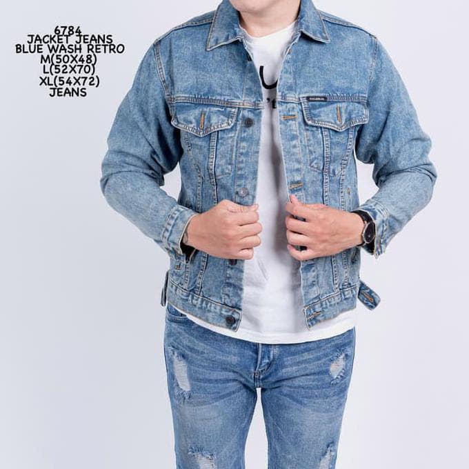 JACKET JEANS BLUE RETRO PULL&amp;BEAR SLIM FIT